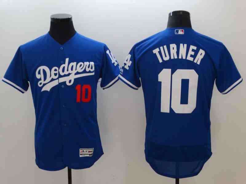 Dodgers 10 Justin Turner Blue Flexbase Jersey on sale,for Cheap,wholesale from China