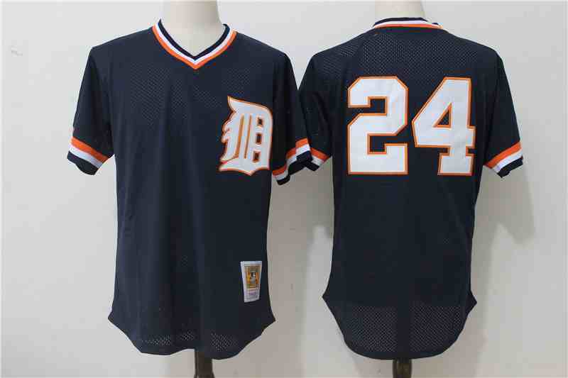 Tigers 24 Miguel Cabrera Navy Cooperstown Collection Mesh Batting Practice Jersey