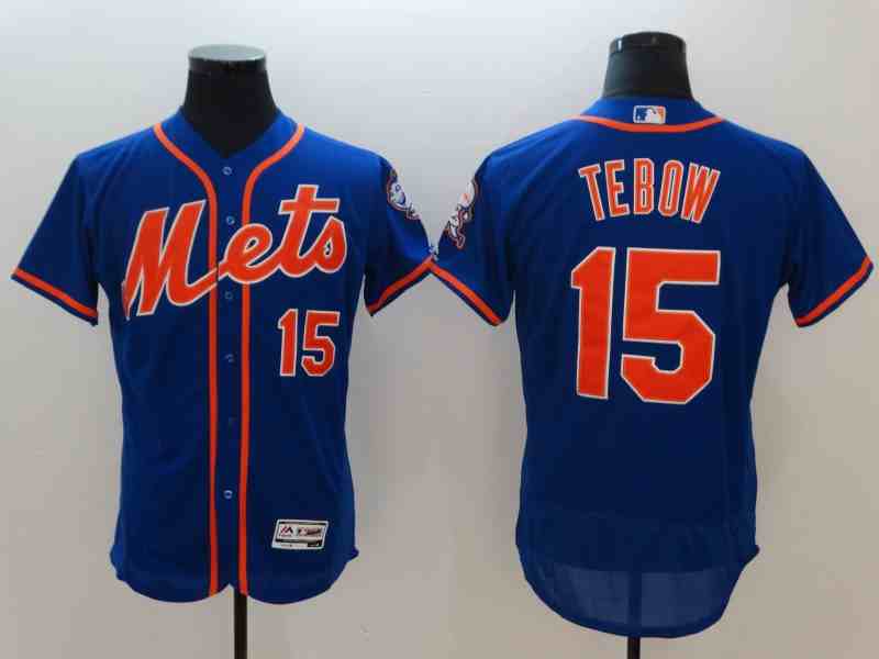 Mets 15 Tim Tebow Royal Flexbase Jersey