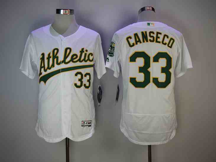 Athletics 33 Jose Canseco White Cool Base Jersey