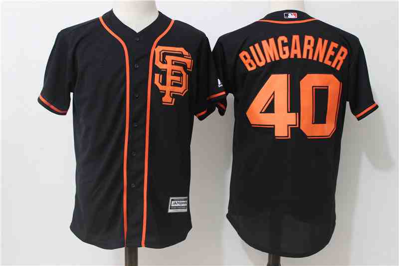 Giants 40 Madison Bumgarner Black Alternate Cool Base Jersey