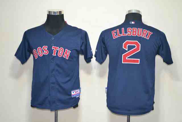 Red Sox 2 Ellsbury Blue Youth Jersey
