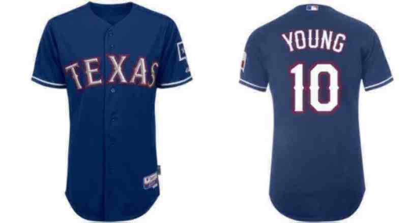 Texas Rangers 10 Young Blue Youth Jersey