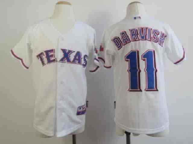 Texas Rangers 11 Darvish White Youth Jersey