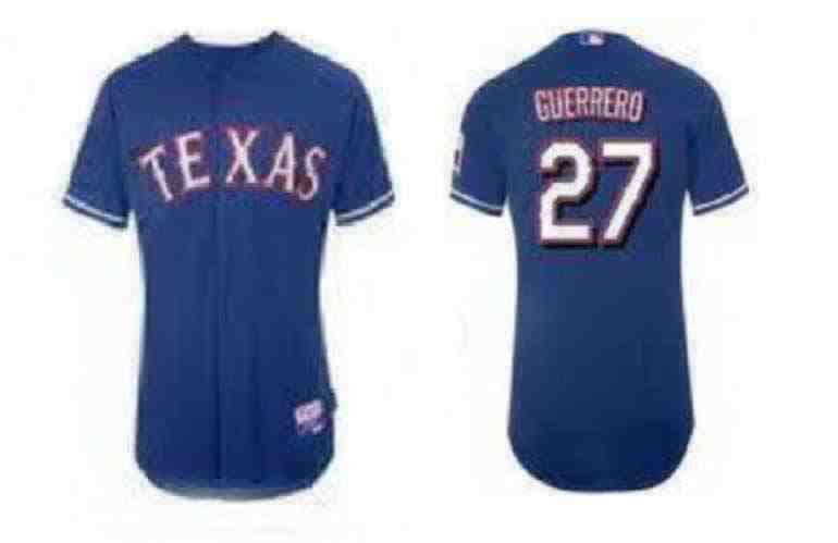Texas Rangers 27 Guerrero Blue Youth Jersey