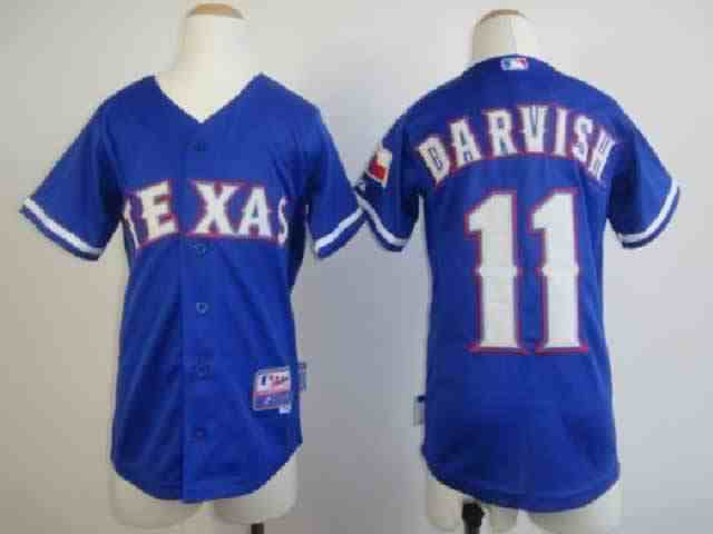 Texas Rangers 11 Darvish Blue Youth Jersey