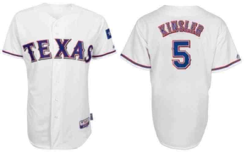 Texas Rangers 5 Kinsler White Youth Jersey