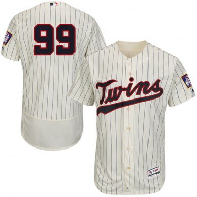 Twins #99 Logan Morrison Cream Strip Flexbase Authentic Collection Stitched Baseball Jersey