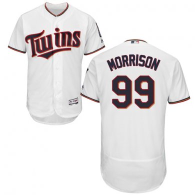 Twins #99 Logan Morrison White Flexbase Authentic Collection Stitched Baseball Jersey