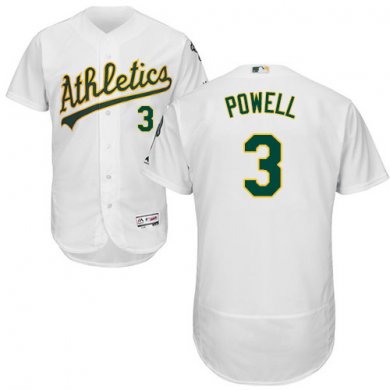 Athletics #3 Boog Powell White Flexbase Authentic Collection Stitched Baseball Jersey