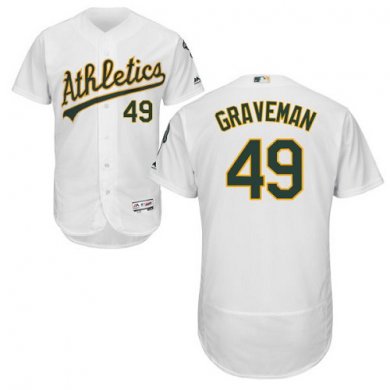 Athletics #49 Kendall Graveman White Flexbase Authentic Collection Stitched Baseball Jersey
