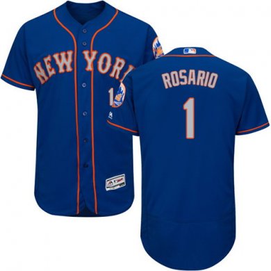 Mets #1 Amed Rosario Blue Grey NO Flexbase Authentic Collection Stitched Baseball Jersey