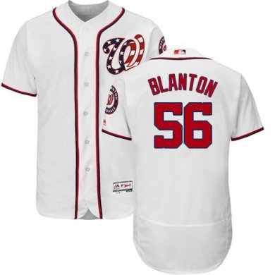 Nationals #56 Joe Blanton White Flexbase Authentic Collection Stitched MLB Jersey