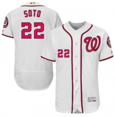 washington nationals 22 Juan Soto authentic white flex base home collection jersey