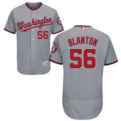 Nationals #56 Joe Blanton Grey Flexbase Authentic Collection Stitched MLB Jersey