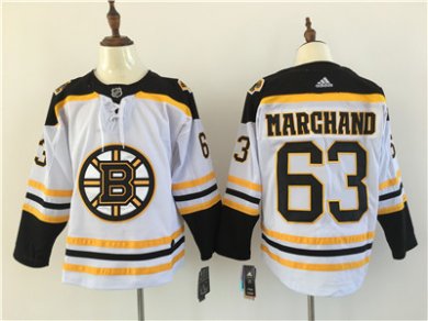 Adidas Bruins #63 Brad Marchand White Stitched NHL Jersey