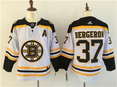 Adidas Bruins #37 Patrice Bergeron White Stitched NHL Jersey