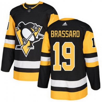 Adidas Penguins #19 Derick Brassard Black Home Authentic Stitched NHL Jersey
