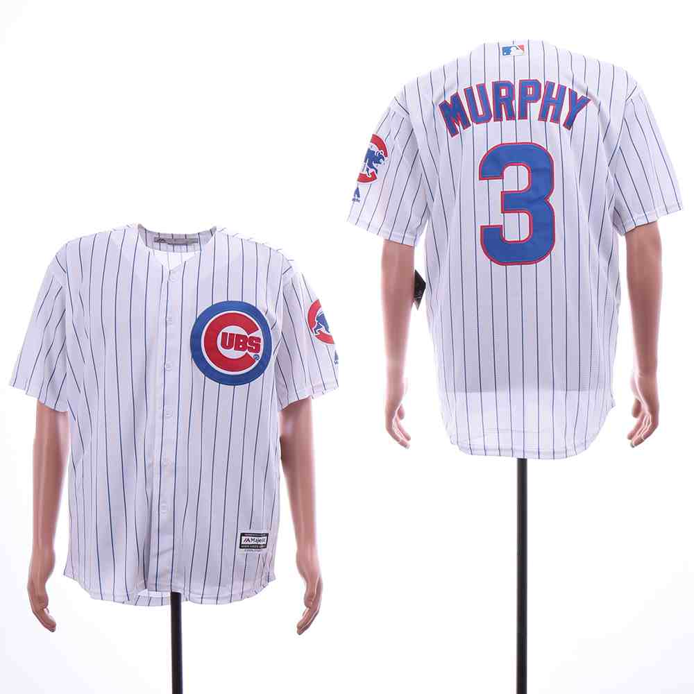 Cubs 3 Daniel Murphy White Cool Base Jersey