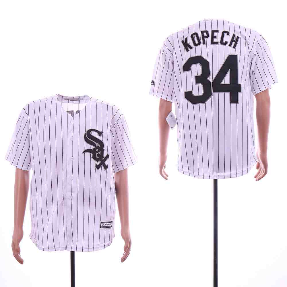 White Sox 34 Michael Kopech White Cool Base Jersey