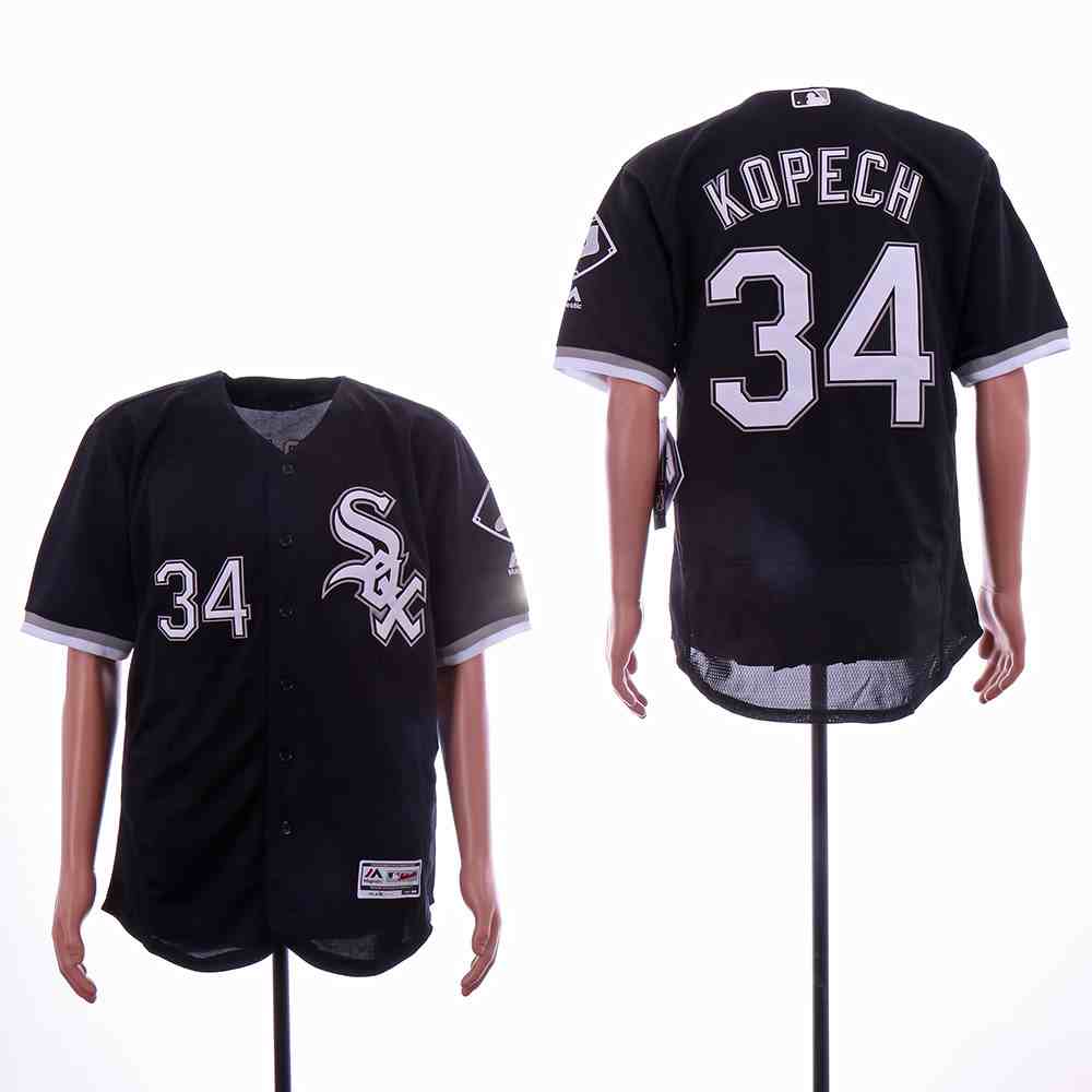White Sox 34 Michael Kopech Black Flexbase Jersey