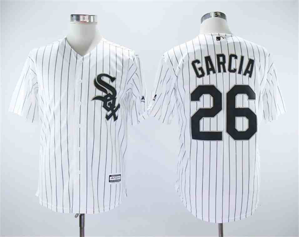 White Sox 26 Avisail Garcia White Cool Base Jersey