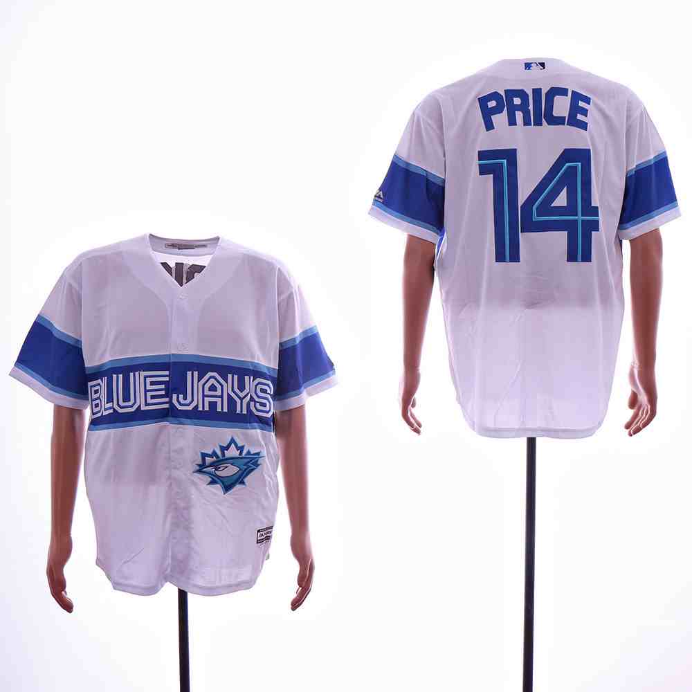 Blue Jays 14 David Price White Cool Base Jersey