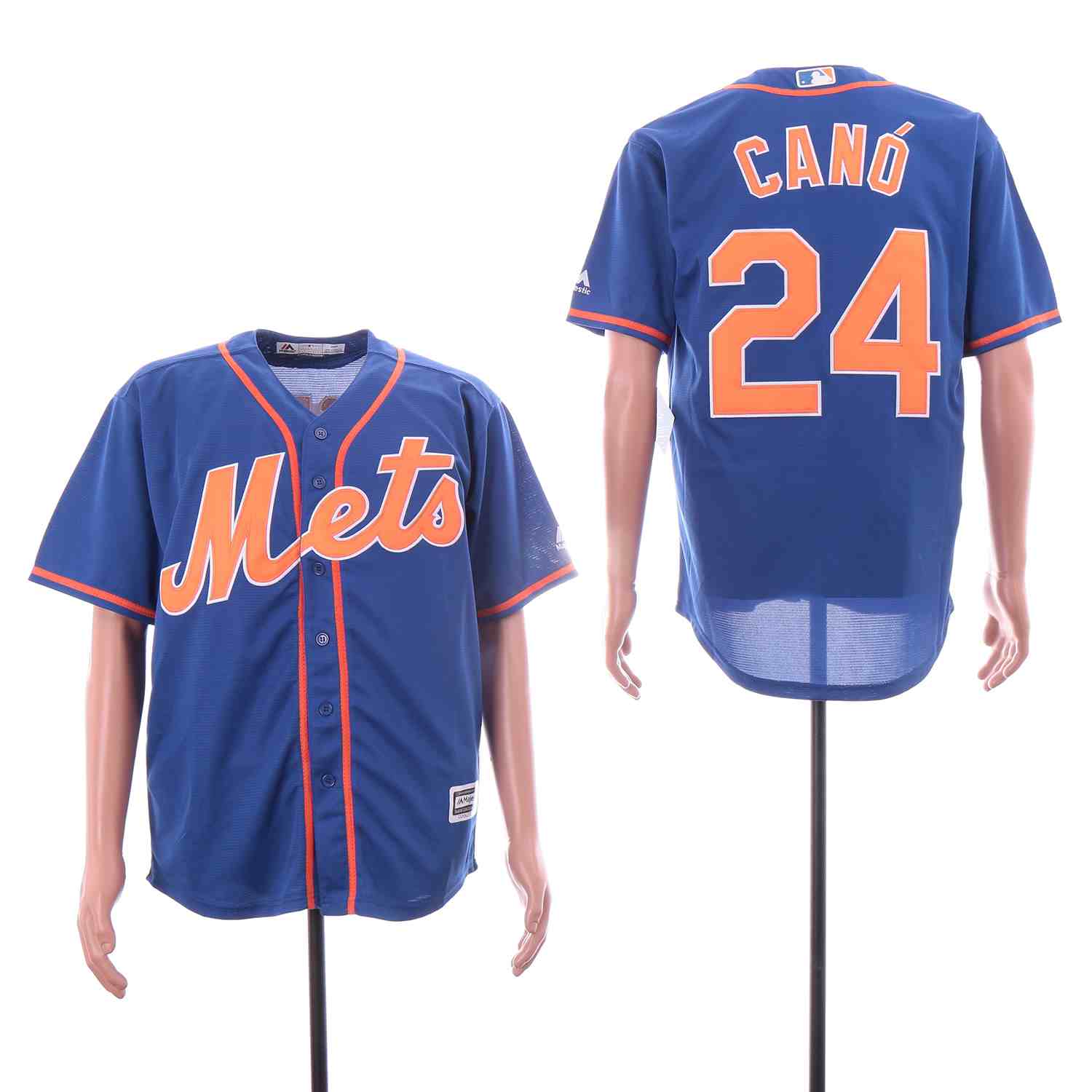 Mets 24 Robinson Cano Royal Cool Base Jersey