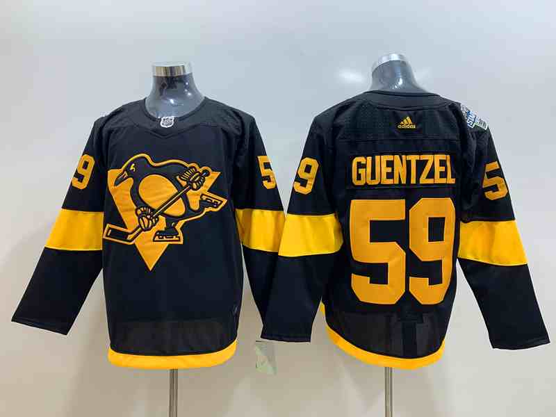 Penguins 59 Jake Guentzel Black 2019 Stadium Series Adidas Jersey