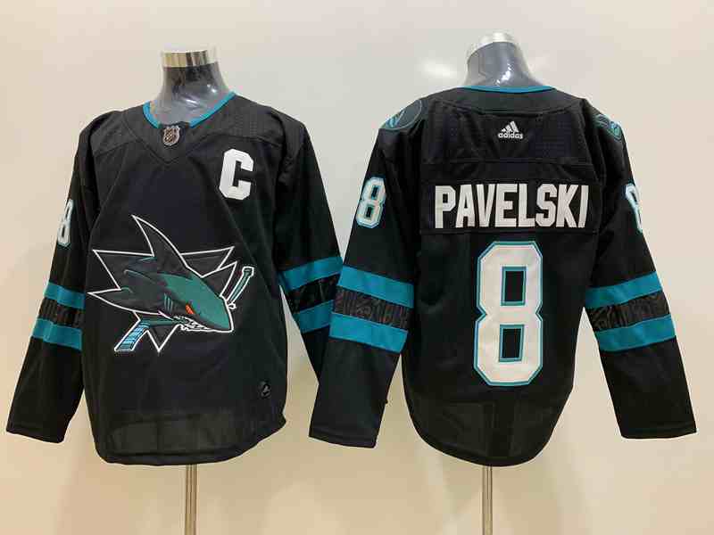 Sharks 8 Joe Pavelski Black Adidas Jersey