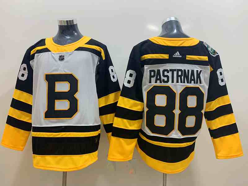 Bruins 88 David Pastrnak White 2019 Winter Classic Adidas Jersey