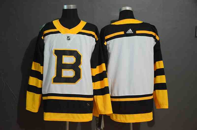 Bruins Blank White 2019 Winter Classic Adidas Jersey