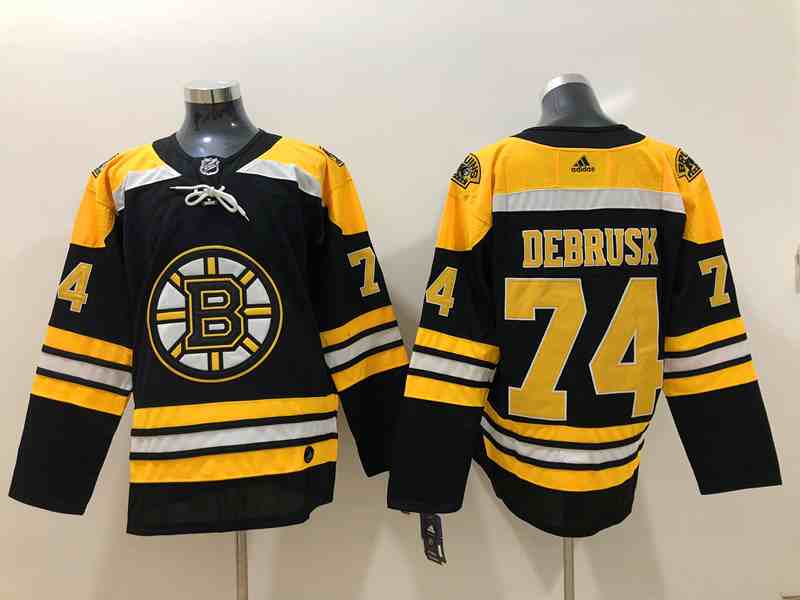 Bruins 74 Jake Debrusk Black Adidas Jersey