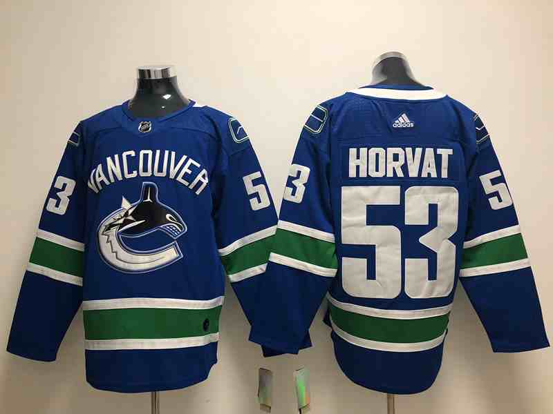 Vancouver Canucks 53 Bo Horvat Blue Adidas Jerseys