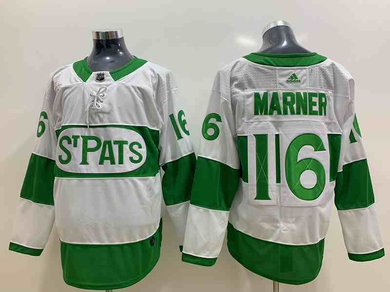 Toronto St Pats 16 Mitch Marner White Green Jerseys
