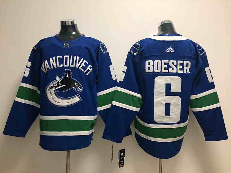 Vancouver Canucks 6 Brock Boeser Blue Adidas Jerseys