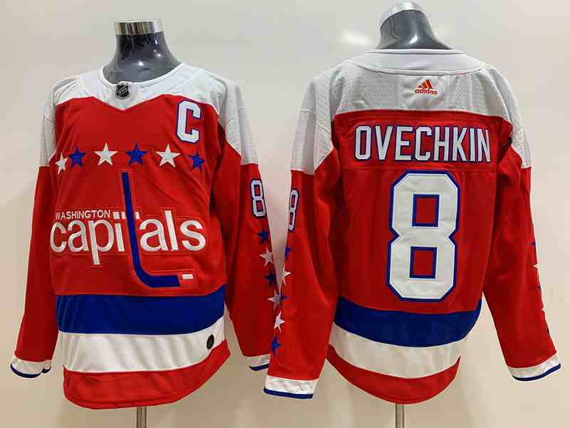 Capitals 8 Alexander Ovechkin Alternate Red Adidas Jersey