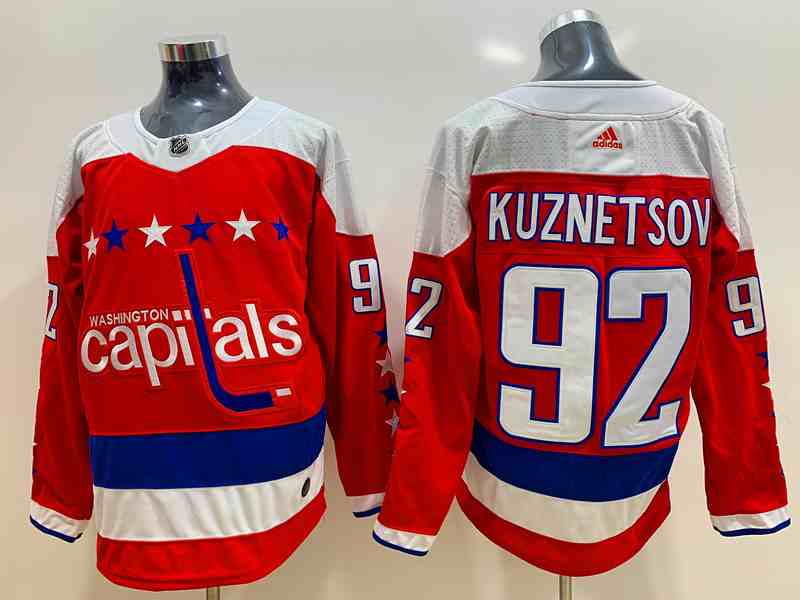 Capitals 92 Evgeny Kuznetsov Alternate Red Adidas Jersey