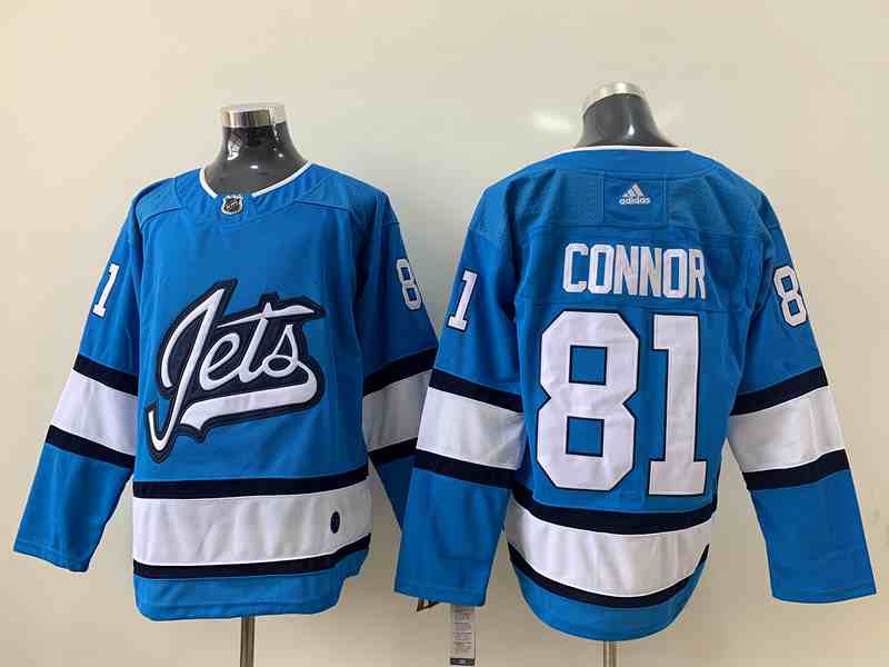 Winnipeg Jets 81 Kyle Connor Light Blue Adidas Jersey
