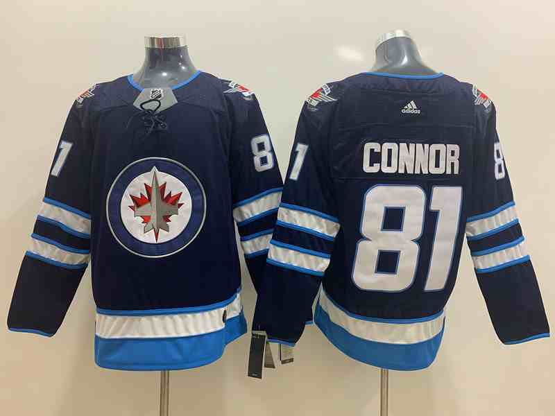 Winnipeg Jets 81 Kyle Connor Navy Adidas Jersey