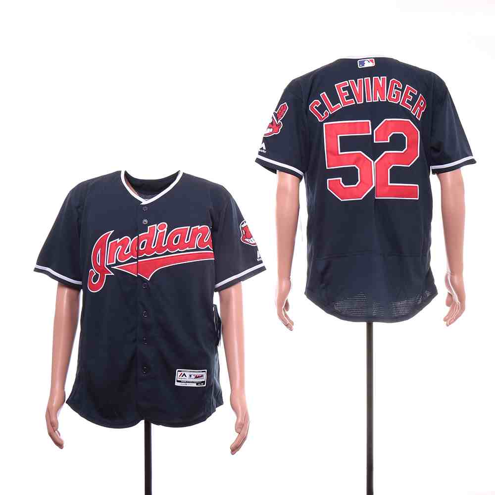 Indians 52 Mike Clevinger White Flexbase Jersey