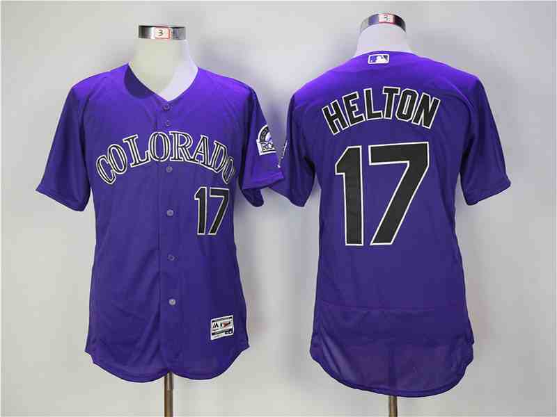 Rockies 17 Todd Helton Purple Flexbase Jersey