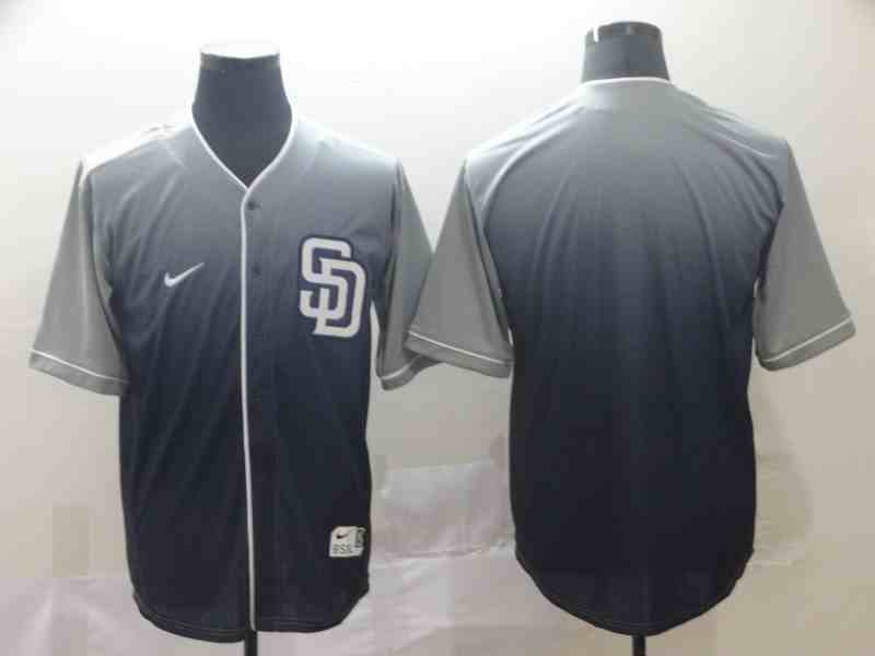 Padres Blank Gray Drift Fashion Jersey