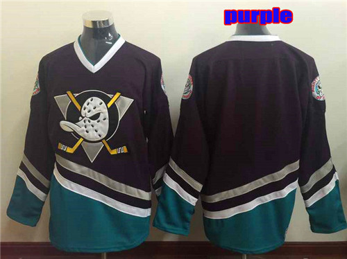 Mighty Ducks Purple Blank Ice Hockey Movie Jersey