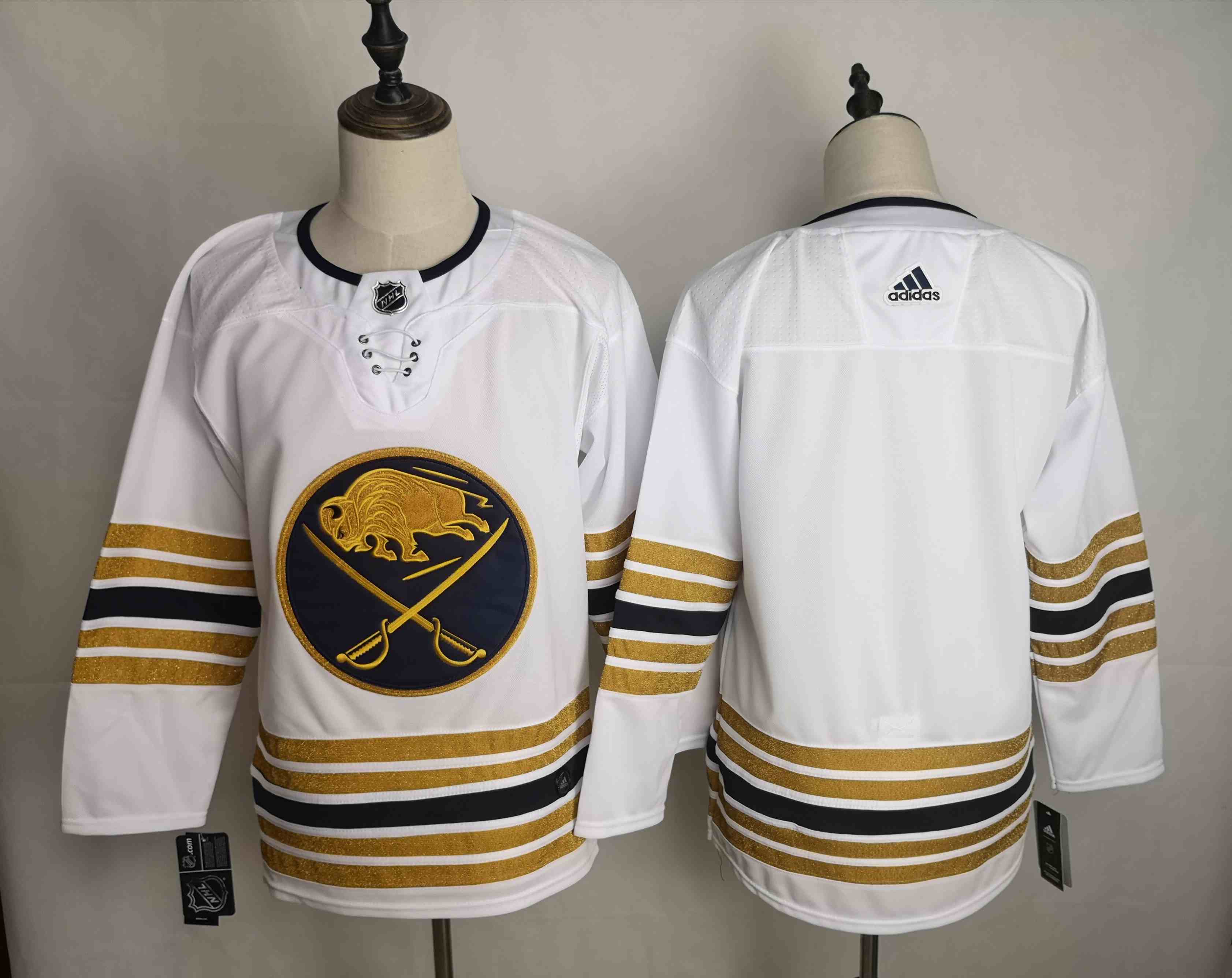 Sabres Blank White 50th anniversary Adidas Jersey