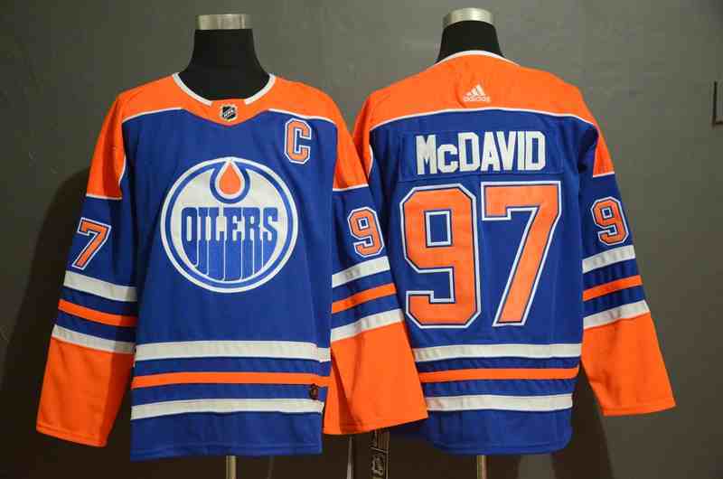 Oilers 97 Connor McDavid Royal Adidas Jersey