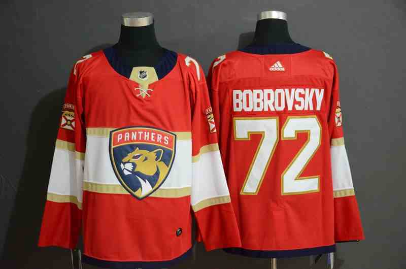 Panthers 72 Sergei Bobrovsky Red Adidas Jersey