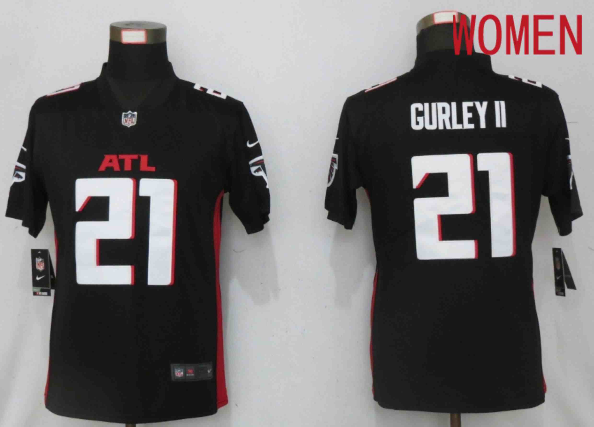 Women Atlanta Falcons 21 Gurley II Black Elite Playe Nike NFL Jersey
