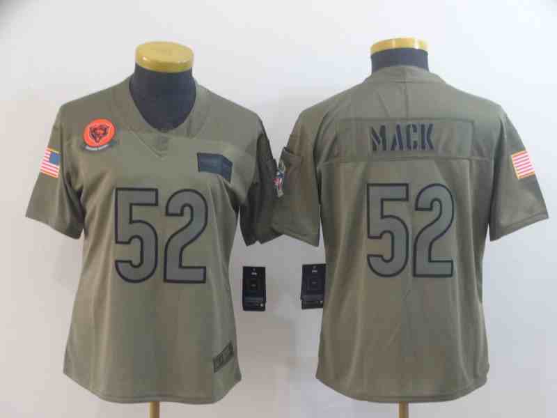 Women Nike Men's Chicago Bears 52 Mack  Nike Camo 2020 Salute to Service Elite Playe