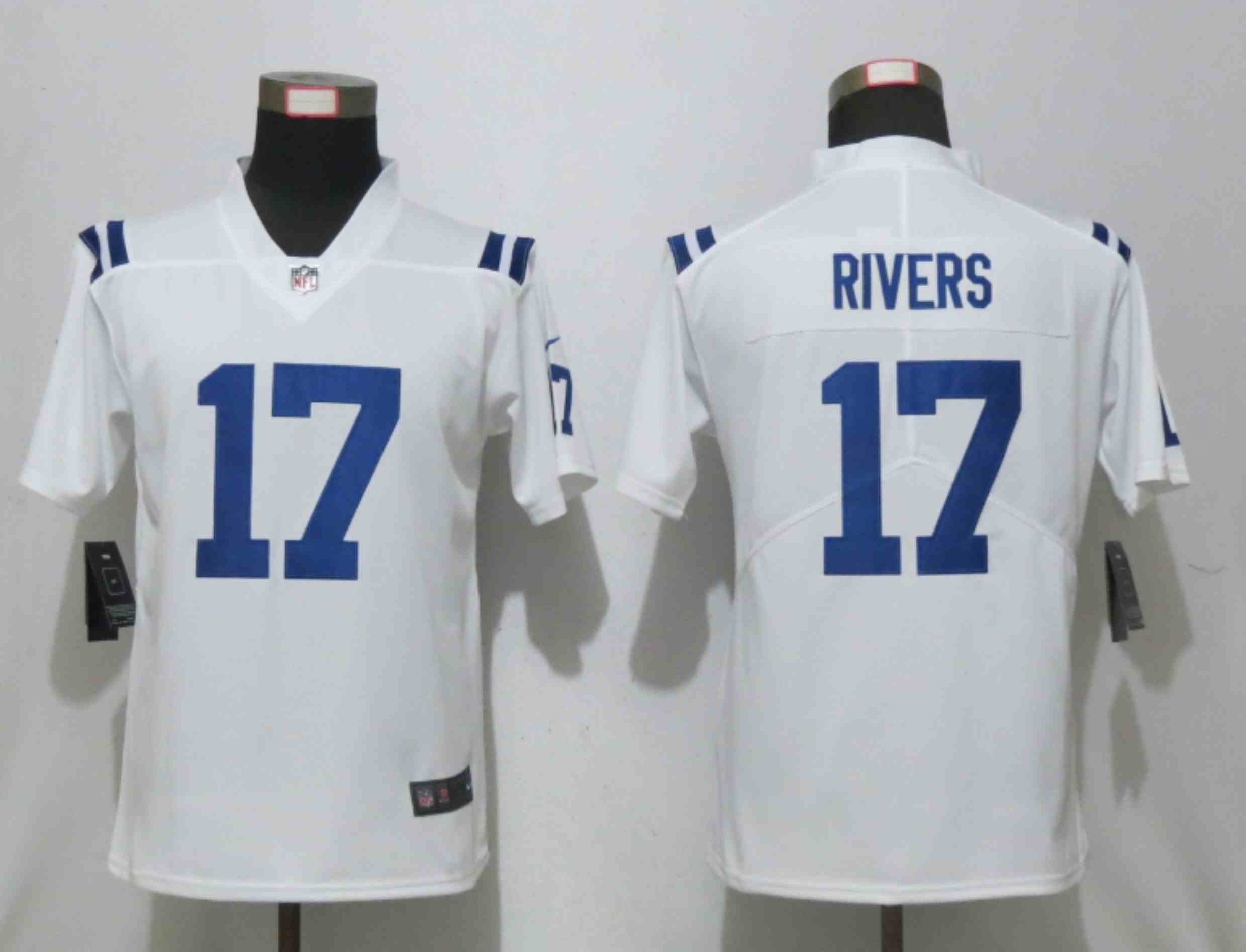 Women New Nike Indianapolis Colts 17 Rivers White Alternate Vapor Elite Playe